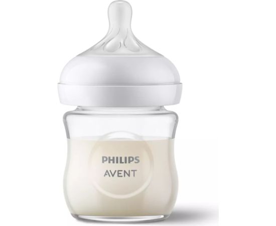 Philips Avent Natural Response stikla zīdaiņu pudelīte 125 ml, jaundzimušā knupītis, 0m+ - SCY930/01