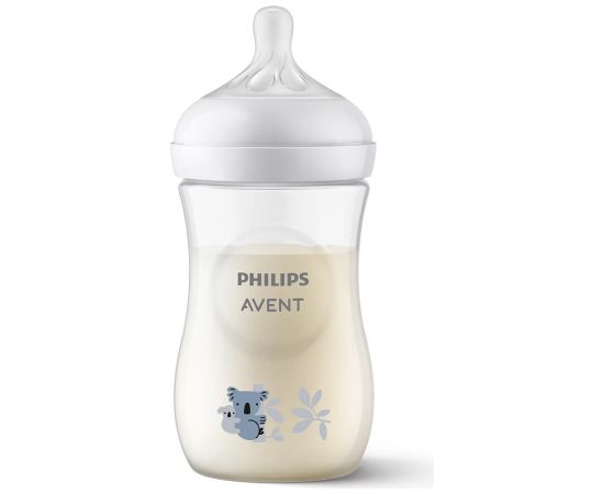 Philips Avent Natural Response barošanas pudelīte Koala 260 ml, lēnas plūsmas knupītis, 1m+ - SCY903/67