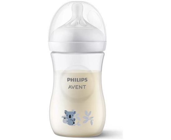 Philips Avent Natural Response barošanas pudelīte Koala 260 ml, lēnas plūsmas knupītis, 1m+ - SCY903/67