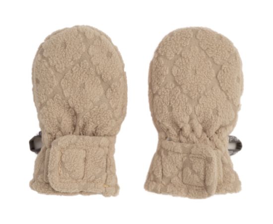 Lodger Mittens Folklore Fleece bērnu cimdiņi, Beige, 0-12m - MTF 630_0-12