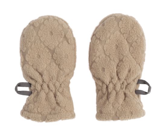 Lodger Mittens Folklore Fleece bērnu cimdiņi, Beige, 0-12m - MTF 630_0-12