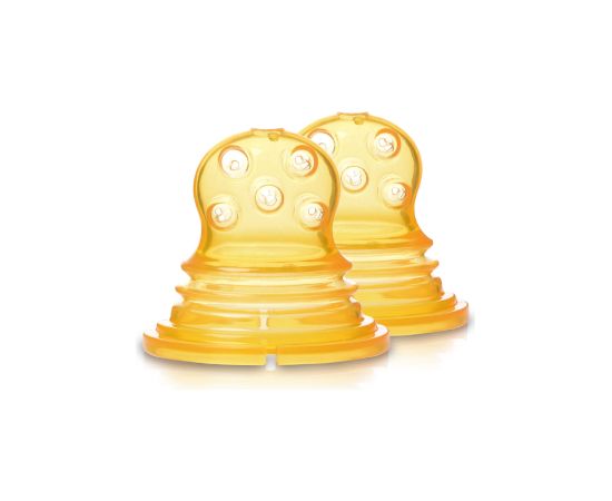 Kidsme Food Squezeer patentēts silikona uzgalis ar lieliem caurumiem pusšķidrai pārtikai, 2 gab., no 4 mēn. - 160364