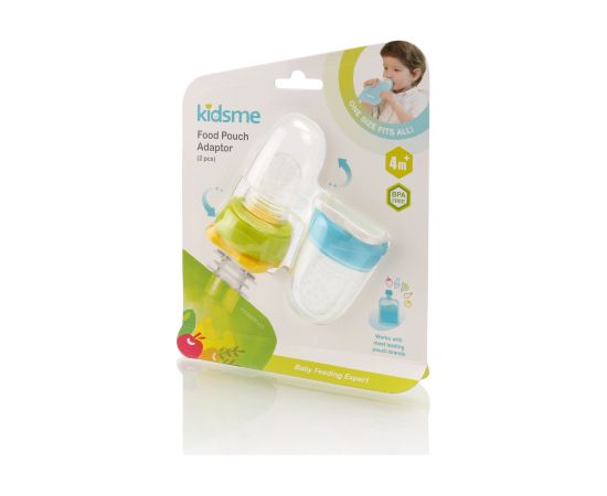 Kidsme Food Pouch adapteris mazuļa ēdināšanai no biezenīšu stāvpakām 2 gab,Sky&Lime - 160490 LIS
