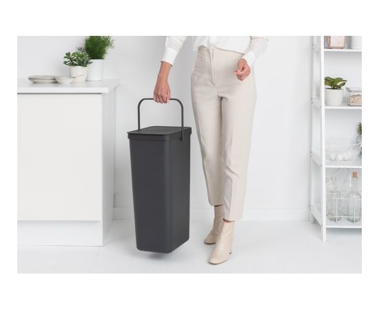 BRABANTIA atkritumu tvertne Sort&Go, 40 l, Grey - 251047