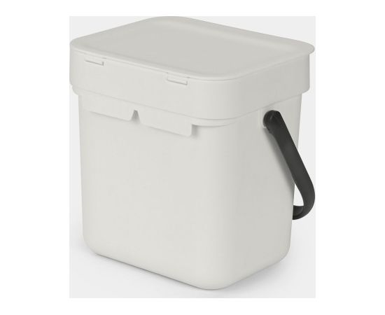 BRABANTIA aktritumu tvertne Sort & Go, 3L, Light Grey - 213229