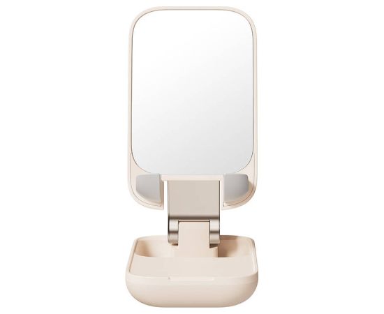 Folding Phone Stand Baseus with mirror (beige)