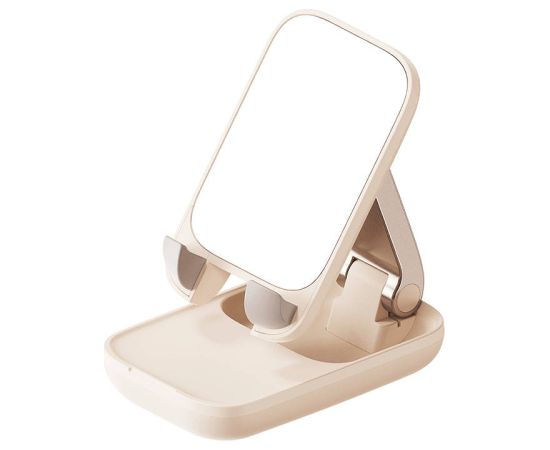 Folding Phone Stand Baseus with mirror (beige)