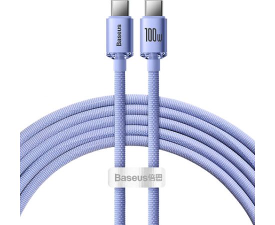 Baseus Crystal Shine cable USB-C to USB-C, 100W, 2m (purple)