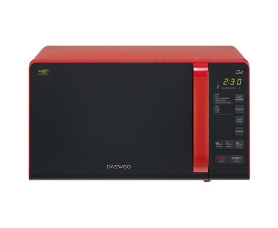 DAEWOO Microwave oven with Grill KQG-663R 20 L, Grill, Electronical, 700 W, Red /Black, Free standing, Defrost function