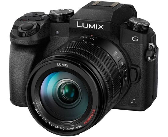 Panasonic Lumix DMC-G7 + 14-140mm komplekts, melns Spoguļkameras