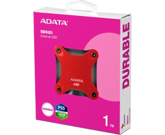 A-data External SSD ADATA SD620 1TB USB 3.2 Write speed 460 MBytes/sec Read speed 520 MBytes/sec SD620-1TCRD