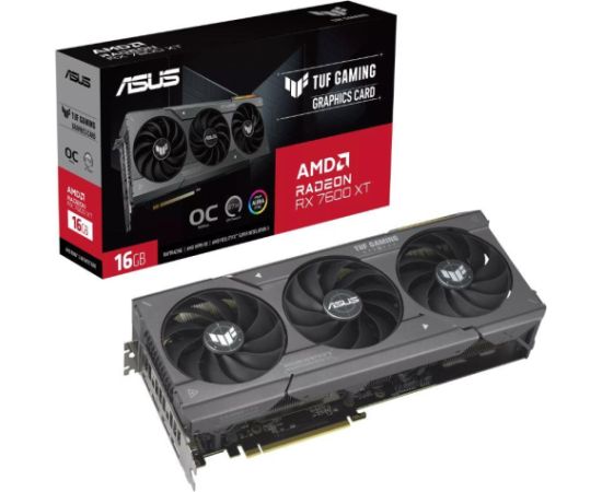 Graphics Card ASUS AMD Radeon RX 7600 XT 16 GB GDDR6 128 bit PCIE 4.0 16x 1xHDMI 3xDisplayPort RX7600XT-O16G-GAMING