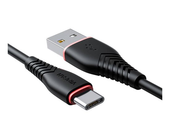 USB to USB-C cable Vipfan Anti-Break X01, 3A, 1m (black)