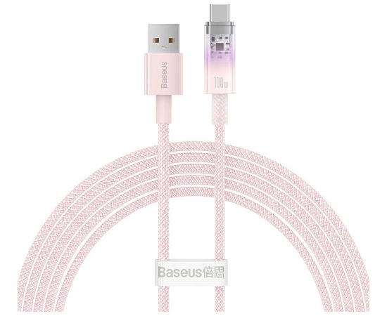 Quick Charge USB-C Baseus Flash, 6A,1m (Pink)