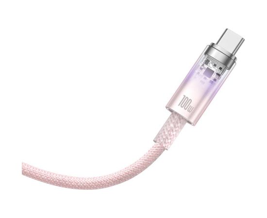 Quick Charge USB-C Baseus Flash, 6A,1m (Pink)