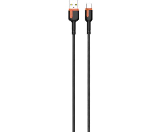 (Ir veikalā) VADS LDNIO LS531 USB - USB-C Cable Grey/Orange 1m