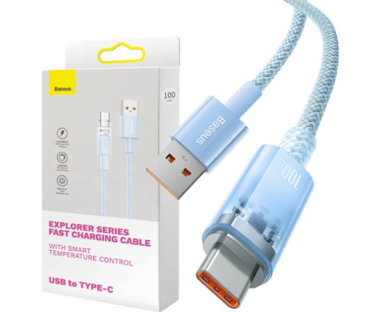Quick Charge USB-C Baseus Flash, 6A,1m (Blue)