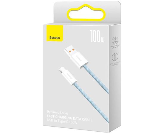 Cable USB to USB-C Baseus Dynamic Series, 100W, 1m (blue)