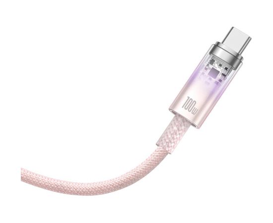 Quick Charge USB-C Baseus  6A, 1m (Pink)