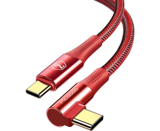 Cable USB-C to USB-C Mcdodo CA-8321 100W 90 Degree 1.2m (red)
