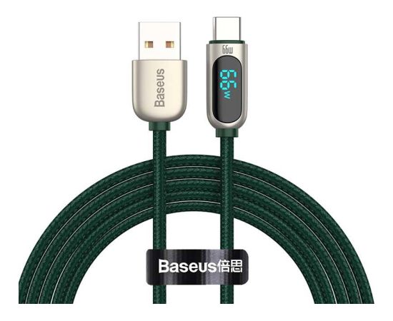 Baseus Display Cable USB to Type-C, 66W, 2m (green)