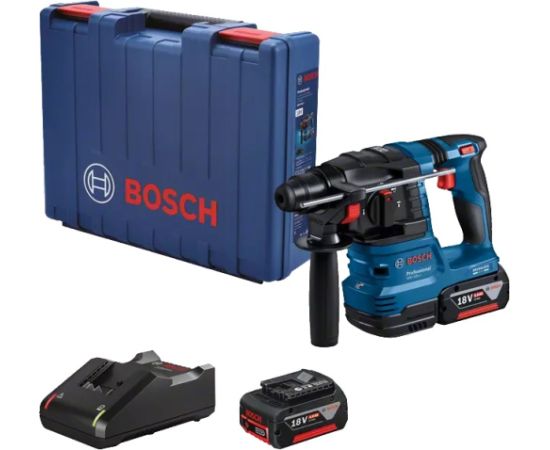 Perforators Bosch GBH 185-LI; 18 V; 1,9 J; SDS-plus; 2x4,0 Ah akum.