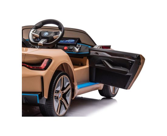 elektromobilis bmw i4, brūns