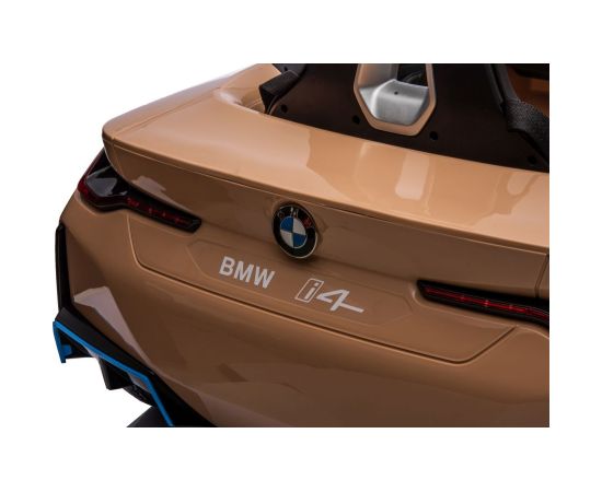 elektromobilis bmw i4, brūns
