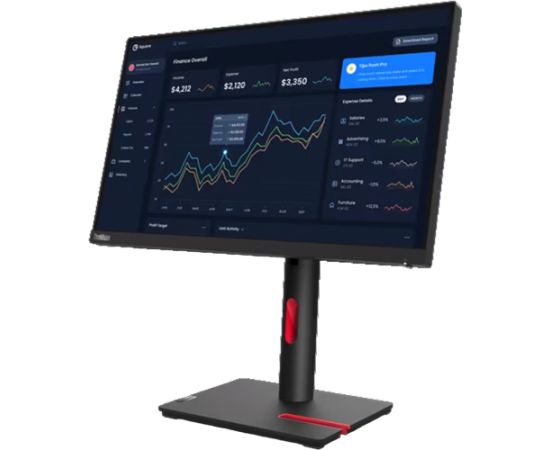 Lenovo ThinkVision T22i-30, LED monitor - 21.5 - , black, Full HD, IPS, HDMI, DisplayPort, VGA, Pivot