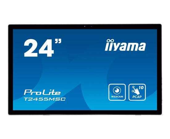 iiyama ProLite T2455MSC-B1, LED monitor - 24 - black, FullHD, IPS, touchscreen