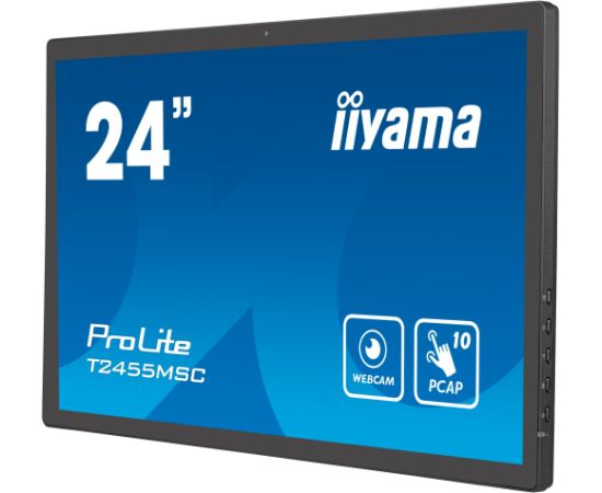 iiyama ProLite T2455MSC-B1, LED monitor - 24 - black, FullHD, IPS, touchscreen