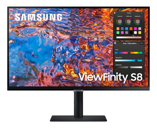 SAMSUNG ViewFinity S8UP S27B800PXP, LED monitor - 27 - black, UltraHD/4K, IPS, USB-C, HDMI