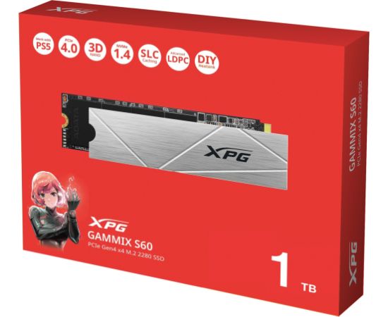ADATA XPG GAMMIX S60 BLADE 1TB, SSD (PCIe 4.0 x4, NVMe, M.2 2280)
