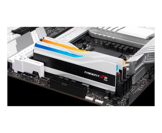 G.Skill DDR5 - 64GB - 6000 - CL - 30 (2x 32 GB) dual kit, RAM (white, F5-6000J3040G32GX2-TZ5RW, Trident Z5 RGB, INTEL XMP)