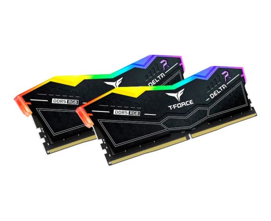 Team Group DDR5 - 32GB - 8000 - CL - 38 (2x 16 GB) dual kit, RAM (black, FF3D532G8000HC38DDC01, Delta RGB, INTEL XMP)