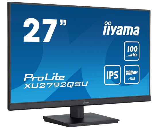 iiyama PROLITE XU2792QSU-B6, LED monitor - 27 - black (matt), WQHD, AMD Free-Sync, IPS, 100Hz panel