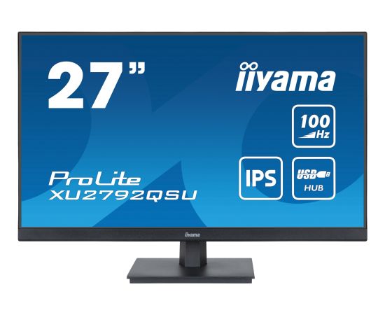 iiyama PROLITE XU2792QSU-B6, LED monitor - 27 - black (matt), WQHD, AMD Free-Sync, IPS, 100Hz panel