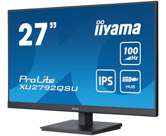 iiyama PROLITE XU2792QSU-B6, LED monitor - 27 - black (matt), WQHD, AMD Free-Sync, IPS, 100Hz panel