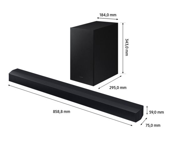 SAMSUNG C-Soundbar HW-C460G (black, Bluetooth, optical input)