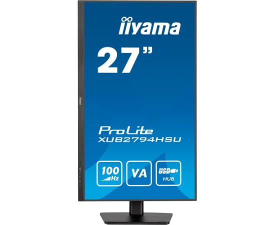 iiyama ProLite XUB2794HSU-B6, LED monitor - 27 - black (matt), FullHD, AMD Free-Sync, VA, 100Hz panel