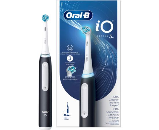 Braun Oral-B iO Series 3, Electric Toothbrush (black, Matt Black)