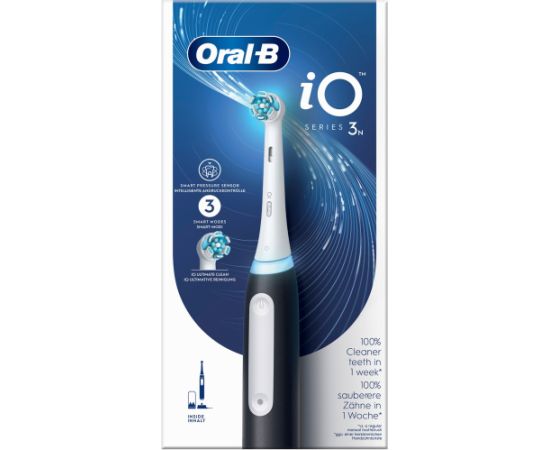 Braun Oral-B iO Series 3, Electric Toothbrush (black, Matt Black)