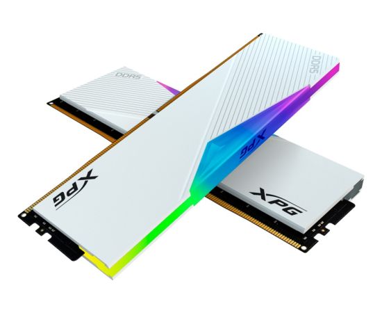 ADATA DDR5 - 64GB - 6400 - CL - 32 (2x 32 GB) dual kit, RAM (white, AX5U6400C3232G-DCLARWH, Lancer RGB, INTEL XMP)