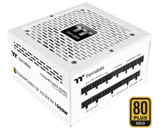 Thermaltake Toughpower GF A3 Snow 1050W, PC power supply (white, 1x 12VHPWR, 5x PCIe, cable management, 1050 watts)