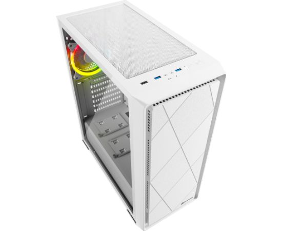 Sharkoon VS8 RGB , tower case (white, tempered glass)