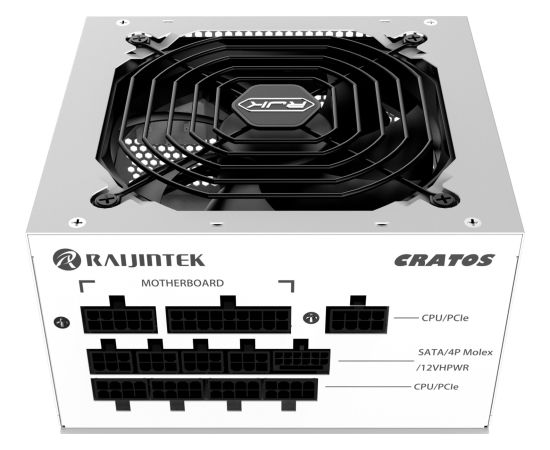 RAIJINTEK CRATOS 1000 WHITE, PC power supply (white, cable management, 1000 watts)