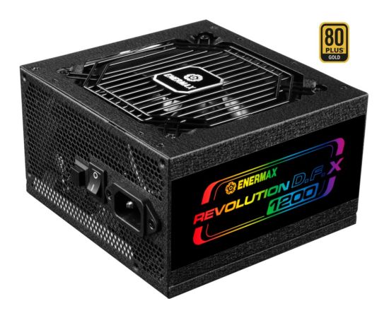 Enermax REVOLUTION DFX 1200W, PC power supply (black, 2x 12VHPWR, 5x PCIe, cable management, 1200 watts)