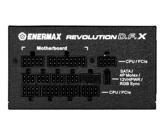 Enermax REVOLUTION DFX 1200W, PC power supply (black, 2x 12VHPWR, 5x PCIe, cable management, 1200 watts)