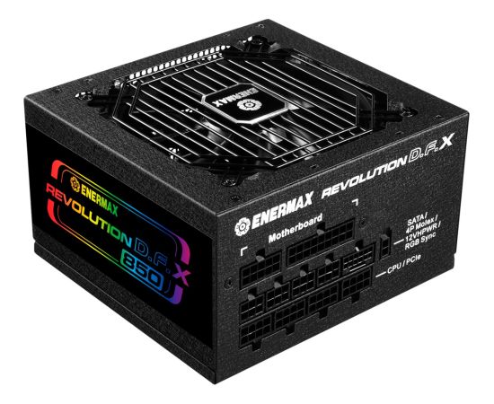 Enermax REVOLUTION DFX 850W, PC power supply (black, 2x 12VHPWR, 4x PCIe, cable management, 850 watts)