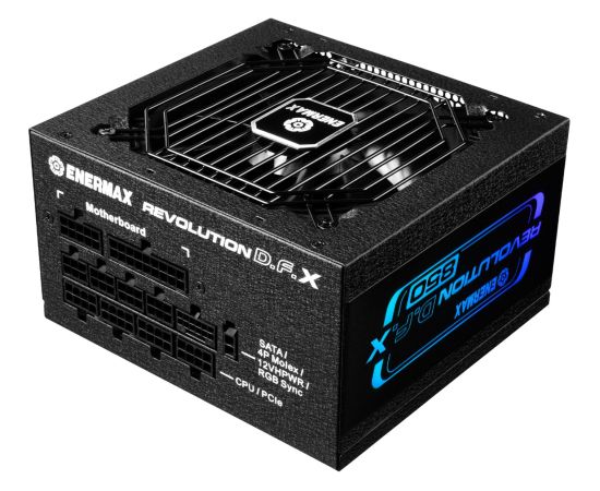 Enermax REVOLUTION DFX 850W, PC power supply (black, 2x 12VHPWR, 4x PCIe, cable management, 850 watts)